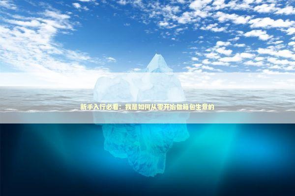 新手入行必看：我是如何从零开始做箱包生意的